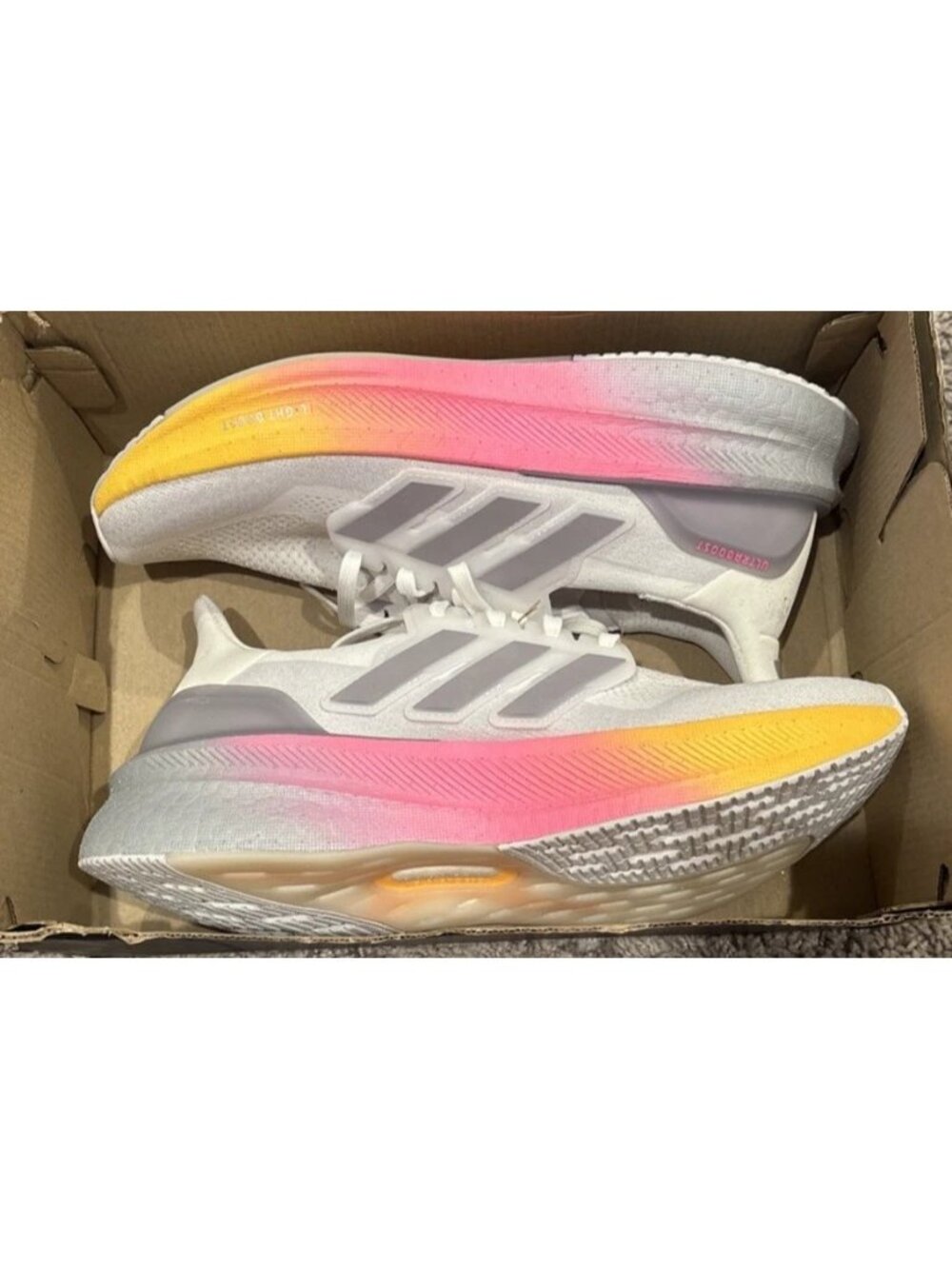 Size 10-Adidas Wmns Ultraboost 5X 'White Lucid Pink' ID8840 Women